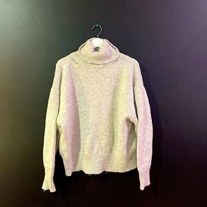 Heather Grey Zara Knit Turtleneck - Large
